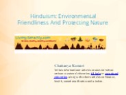 Hinduism: Environmental Friendliness And Protecting Nature