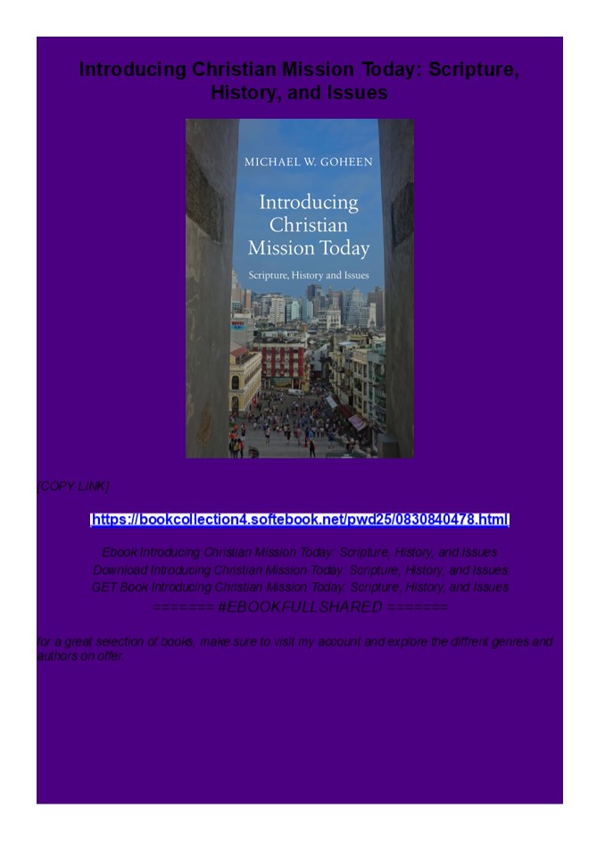 Scripture Presentation.pdf Pdf (read online) Introducing Christian Mission Today: Scripture ...