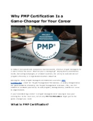 Top Reasons to Pursue a PMP Certification