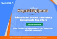 Educational School Laboratory Equipments Exporters