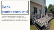 deck contractors md