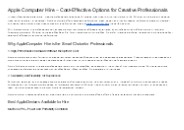 Apple Computer Hire Cost-Effective Options for Creative Professionals