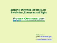 Employee Polygraph Protection Act – Prohibitions, Exemptions and Rights