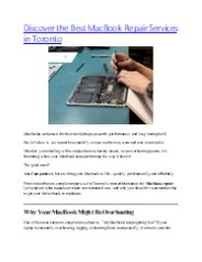 Discover the Best MacBook Repair Services in Toronto