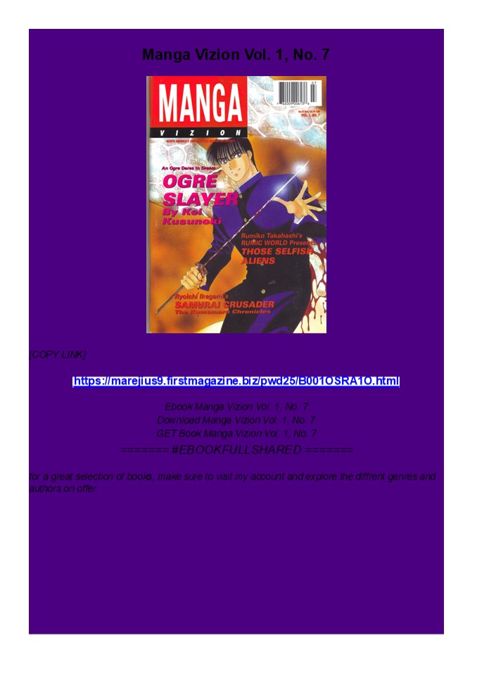 Ebook (download) Manga Vizion Vol. 1, No. 7