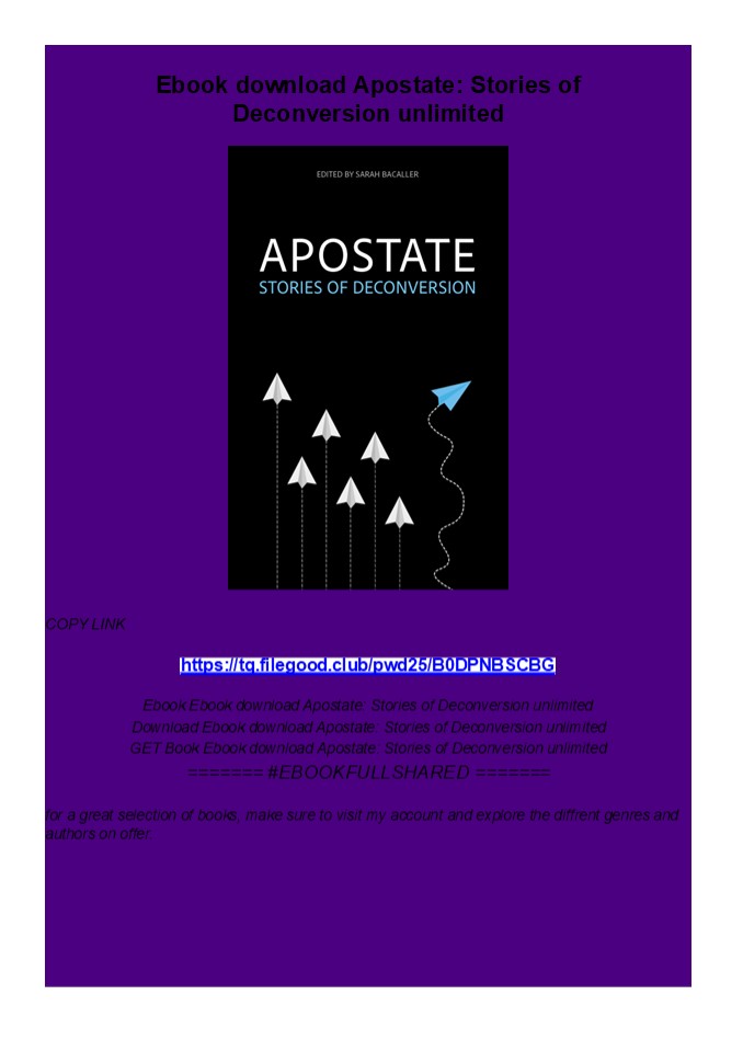 Ebook download Apostate: Stories of Deconversion unlimited