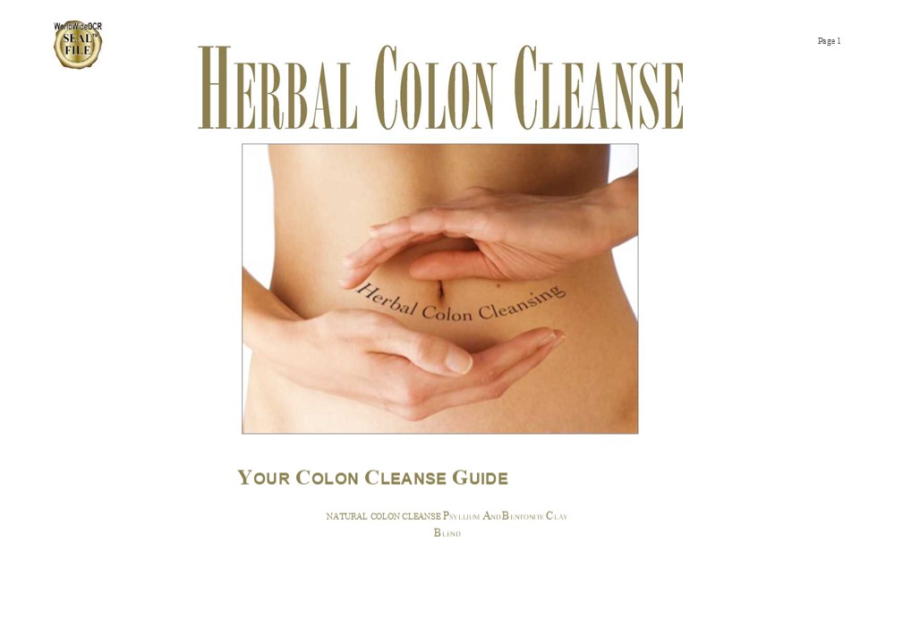 Herbal Colon Cleanse With Psyllium And Bentonite Clay Blend