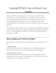 Heating Oil Theft: How to Protect Your Supply