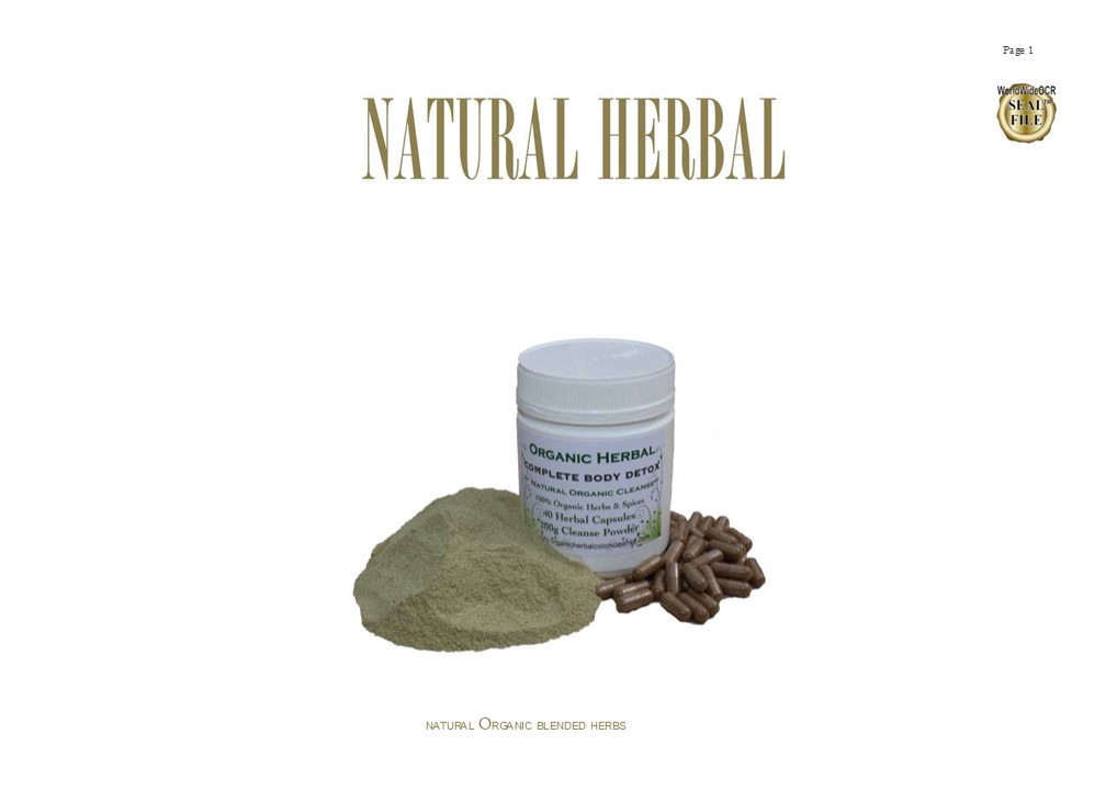 Natural Herbal Blend For Body Detox And Cleanse