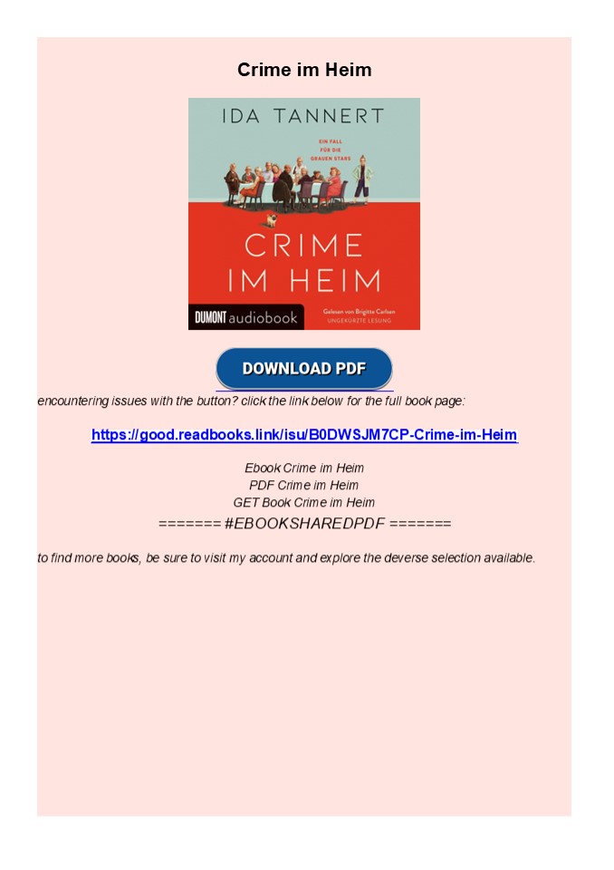 read pdf Crime im Heim