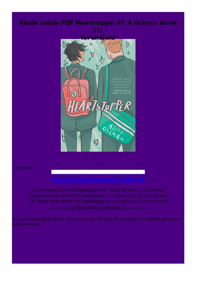 Kindle online PDF Heartstopper #1: A Graphic Novel (1) for android