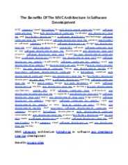 The Benefits Of The MVC Architecture In Software Development