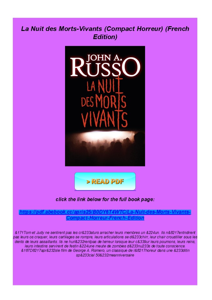 Download La Nuit des Morts-Vivants (Compact Horreur) (French Edit