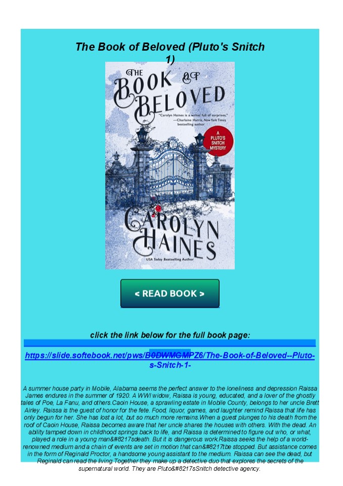 Kindle The Book of Beloved (Pluto's Snitch 1)