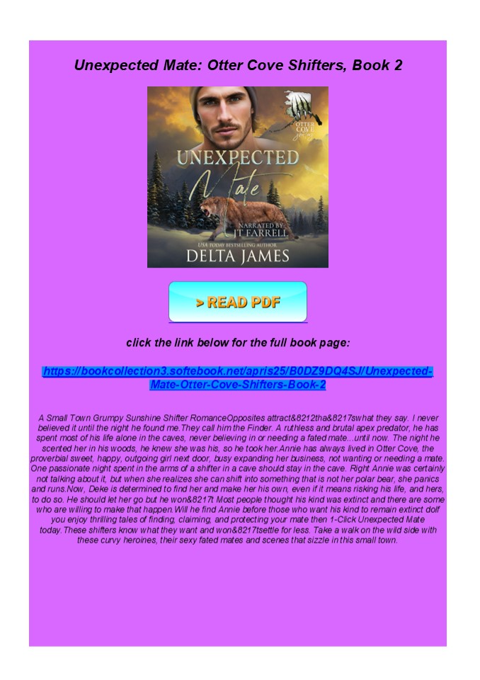 Download Unexpected Mate: Otter Cove Shifters, Book 2