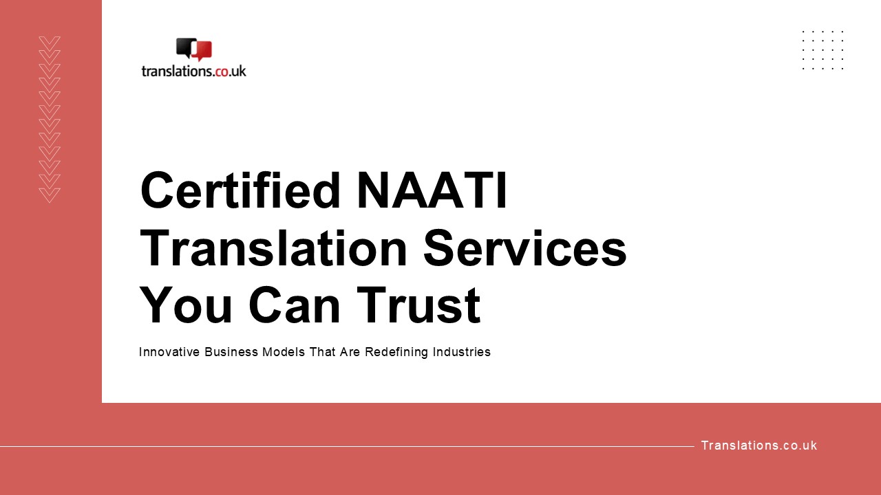 Certified NAATI Translation Services You Can Trust