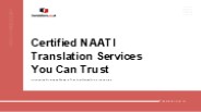 Certified NAATI Translation Services You Can Trust