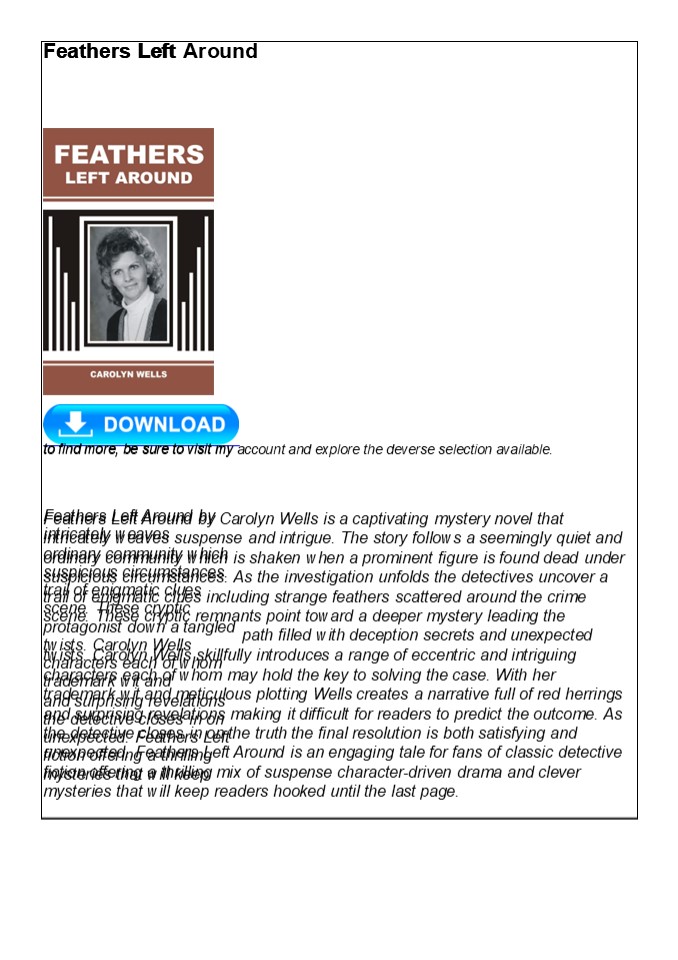 READ Feathers Left Around