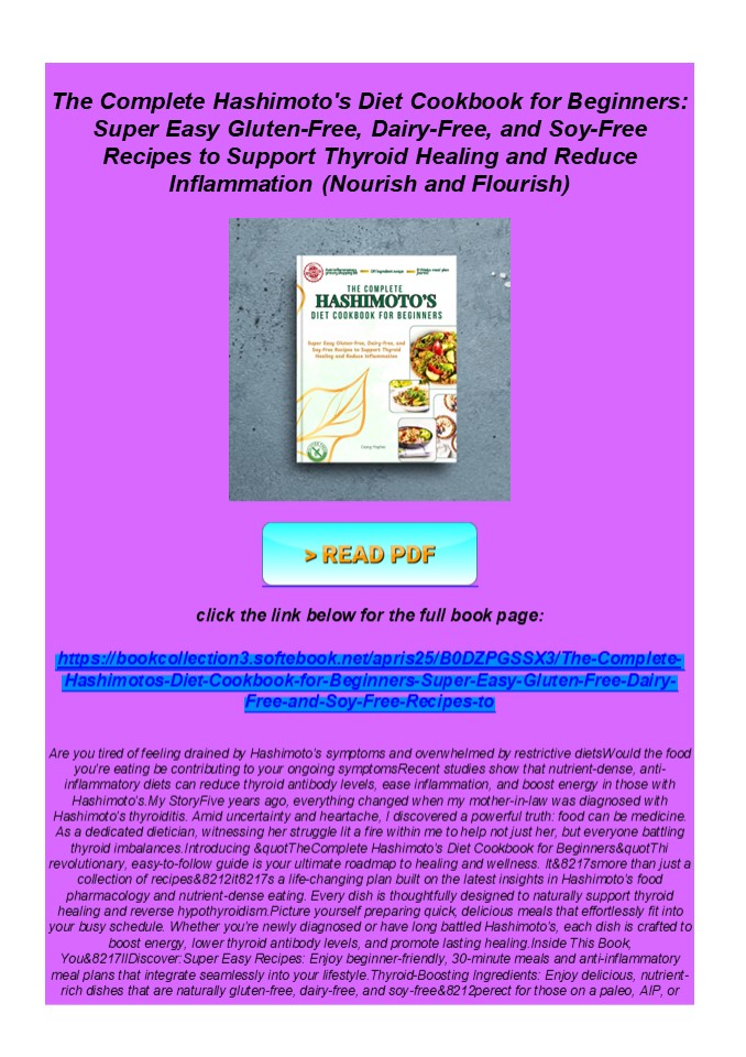 read_ The Complete Hashimoto's Diet Cookbook for Beginners: Super