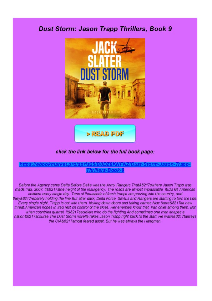 read_ Dust Storm: Jason Trapp Thrillers, Book 9