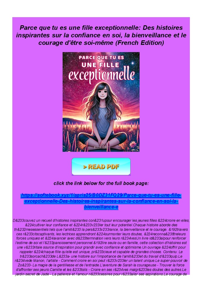 READ Parce que tu es une fille exceptionnelle: Des histoires insp