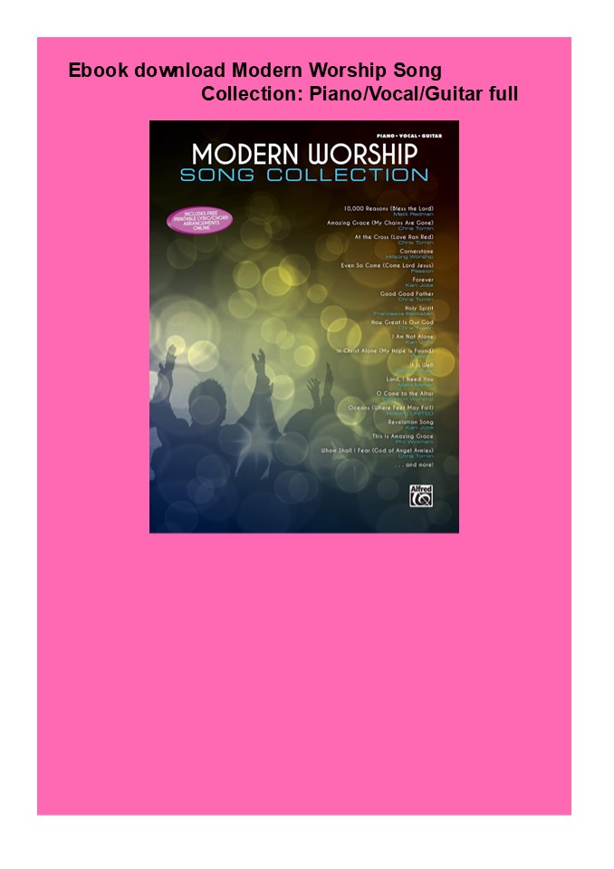 Ebook download Modern Worship Song Collection: Piano/Vocal/Guitar full