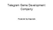 Telegram Game Development Company | Algoryte