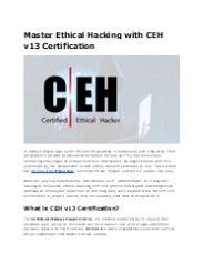 Master Ethical Hacking with CEH v13 Certification