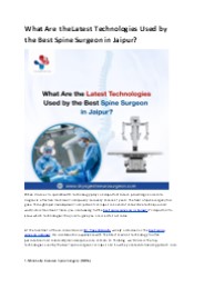 Best spine surgeon In Jaipur