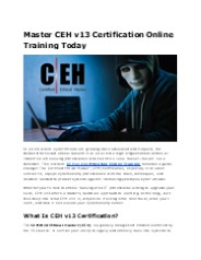 Master CEH v13 Certification with Online Training
