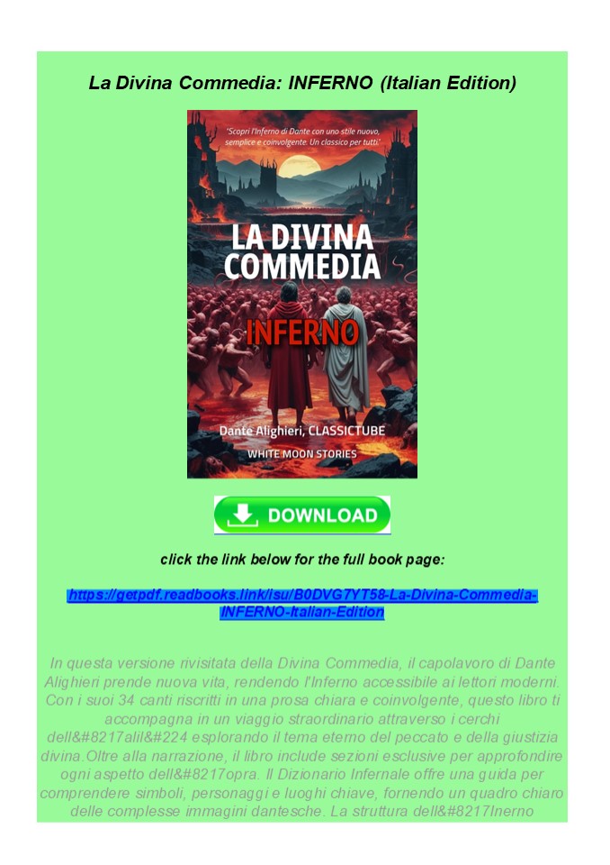 READ La Divina Commedia: INFERNO (Italian Edition)