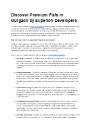 Flats in Gurgaon | Experion Developers