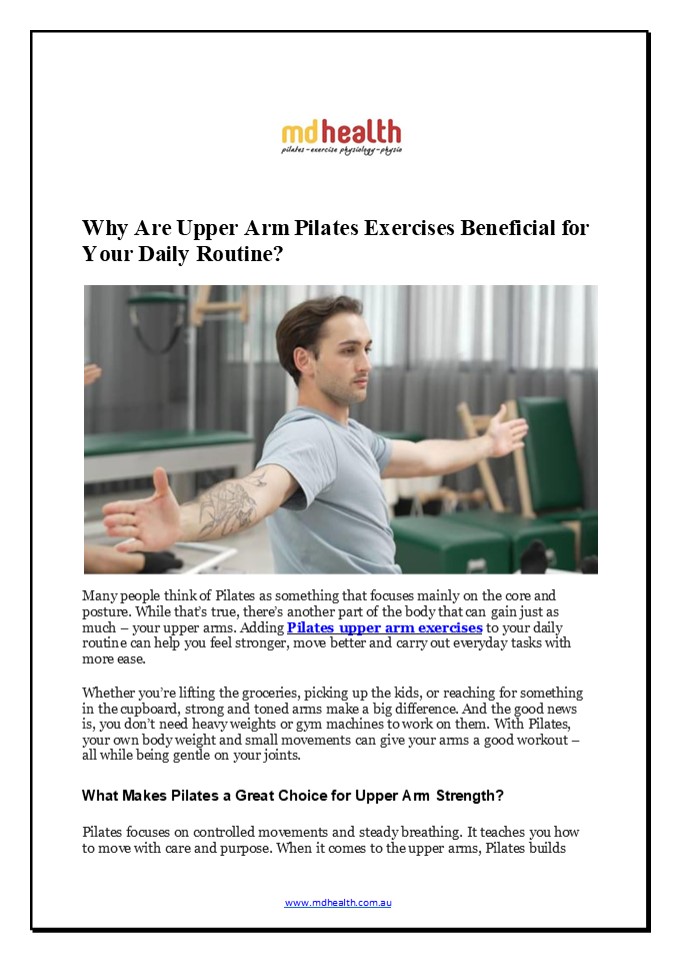Why Are Upper Arm Pilates Exercises Beneficial for Your Daily Routine?