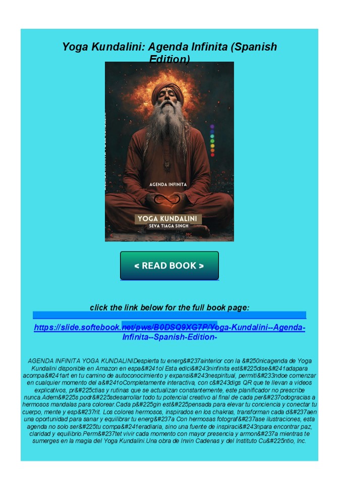 Download Yoga Kundalini: Agenda Infinita (Spanish Edition)