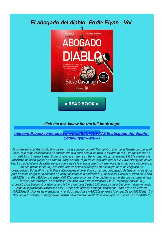 PDF El abogado del diablo: Eddie Flynn - Vol. 3