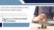 Top-Tier CPA Bookkeeping Services Maryland