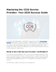 Top Career Benefits of CCIE Service Provider Certification