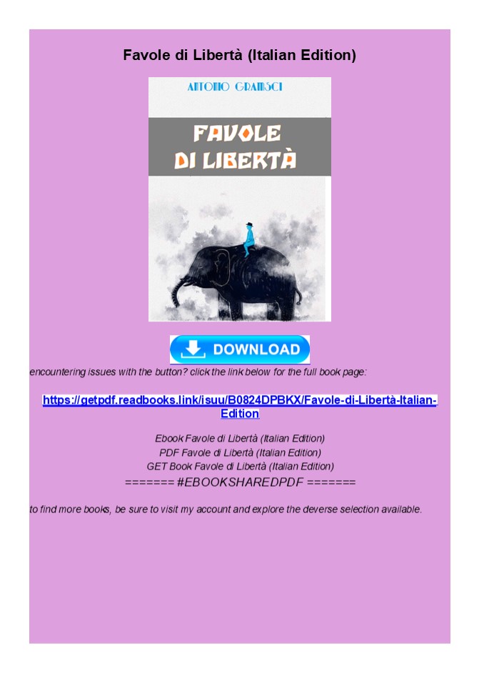 DOWNLOAD PDF Favole di Libertà (Italian Edition)