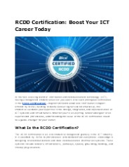 Boost Your Career with RCDD Certification Today