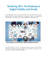 Mastering SEO: The Roadmap to Digital Visibility and Growth