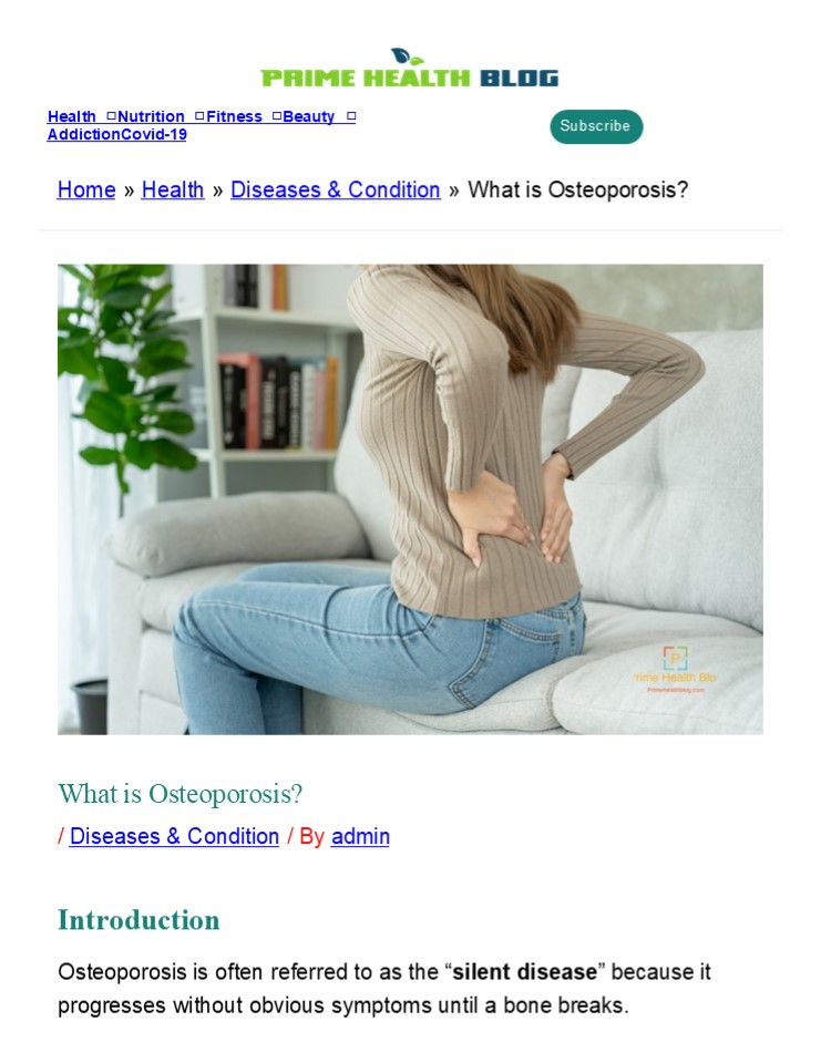 What is Osteoporosis?