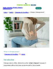 What is Osteoporosis?