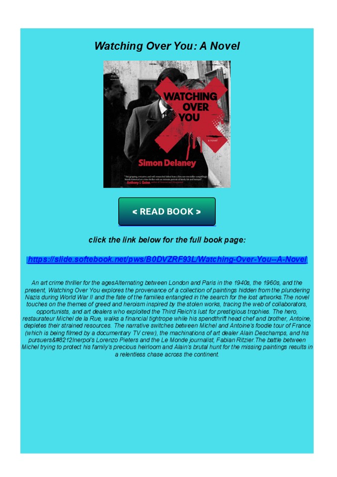 read pdf Watching Over You: A Novel