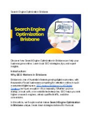 Search Engine Optimization Brisbane