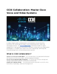 Mastering the CCIE Collaboration Certification Path