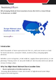 Walmart store Locations Data Scraping in the USA