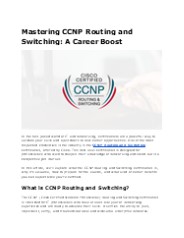 Mastering CCNP Routing and Switching Certification