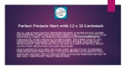 Perfect Paper at Our 12x12 Cardstock Shop