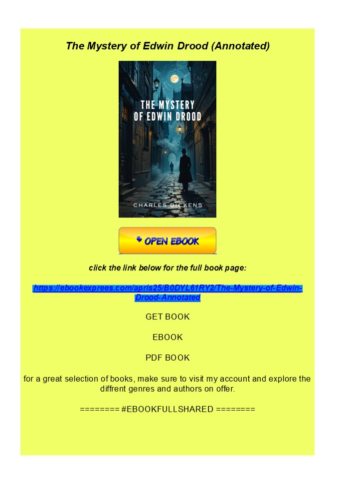 Kindle The Mystery of Edwin Drood (Annotated)