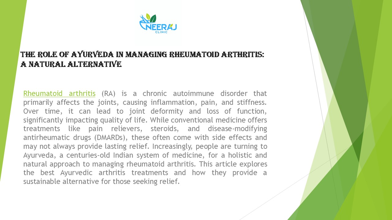 The Role of Ayurveda in Managing Rheumatoid Arthritis: A Natural Alternative